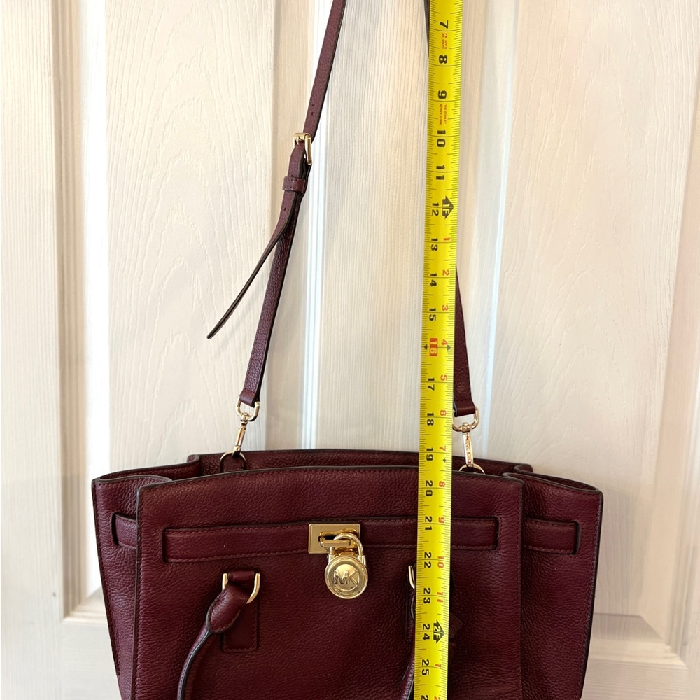 Michael Kors Hamilton Large Leather Satchel - Picture 8 of 10